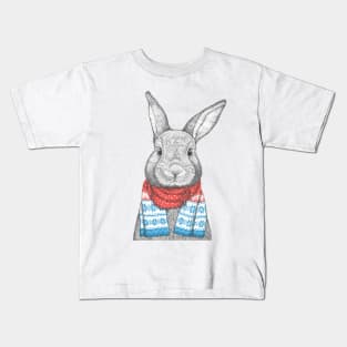 Rabbit with scarf Kids T-Shirt